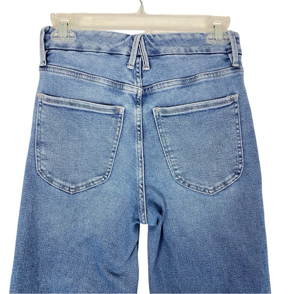 Good American Good Waist Palazzo Crop Jeans Womens Size 26 XS 2 Blue 453 Flare - Picture 5 of 12